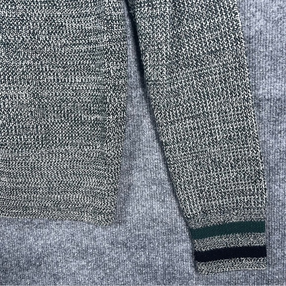 Yigal Arzouel Men’s Small Grey 100% Merino Wool Preppy Pullover V Neck Sweater - Picture 5 of 10